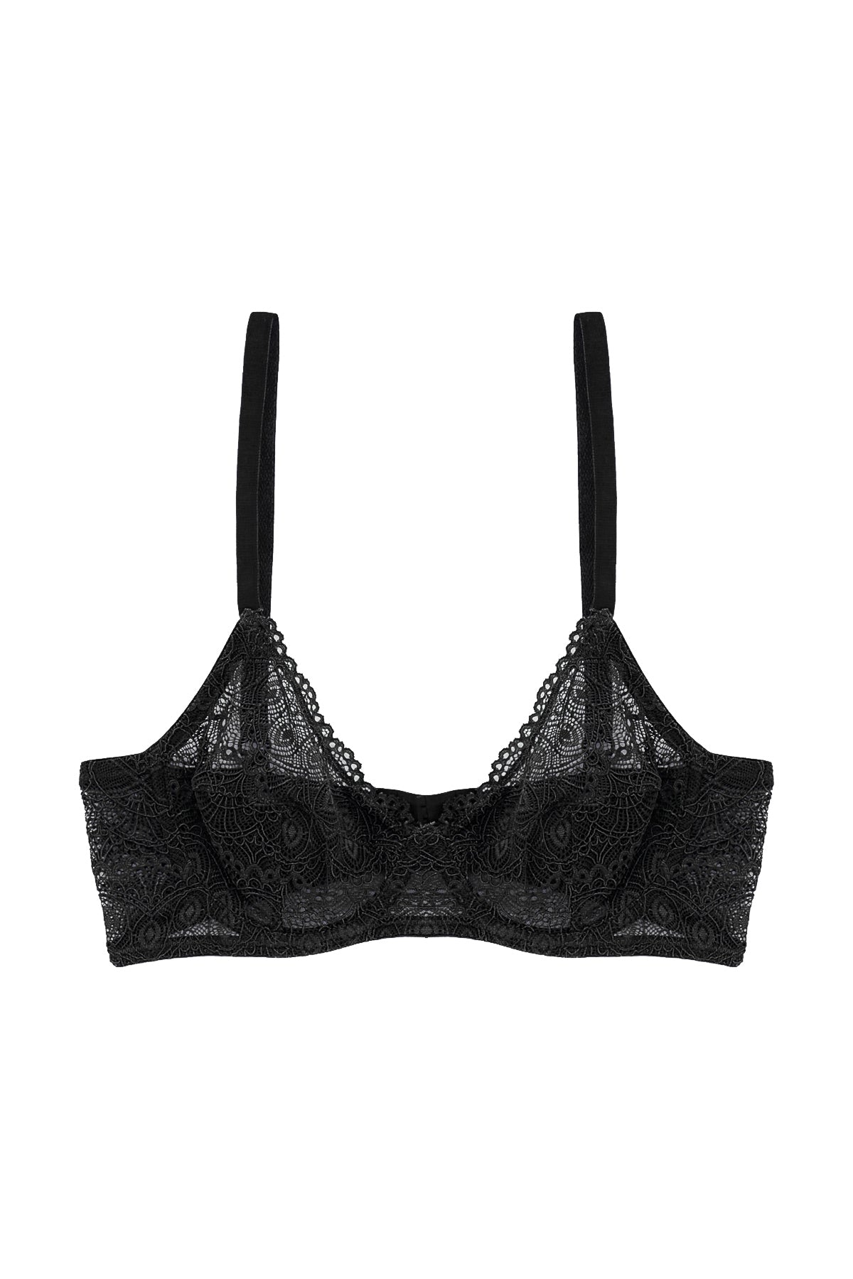 Camellia Underwire Full Cup Bra | Black