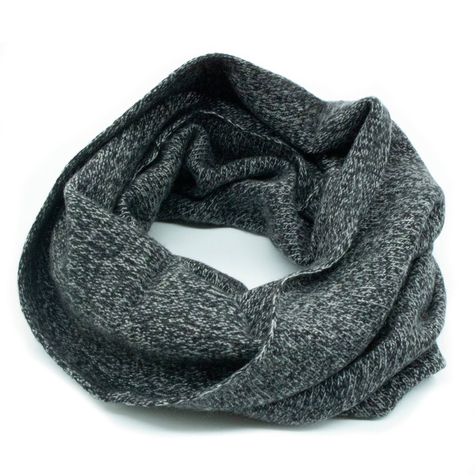 Cashmere Tweeded Neck Warmer | Black