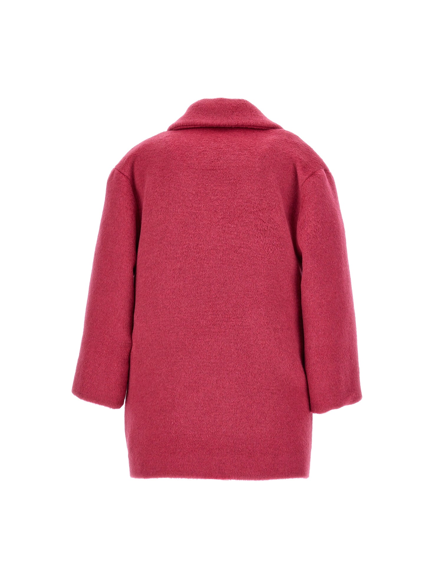 Girls | Cf Diamonds Cloth Coat | Fuchsia Red