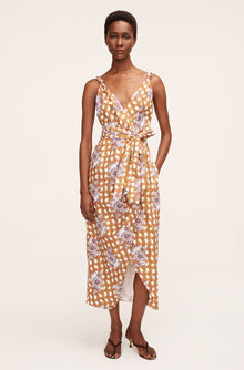 Gingham Daisy Whisper Dress | Gingham Daisey Toffee Combo