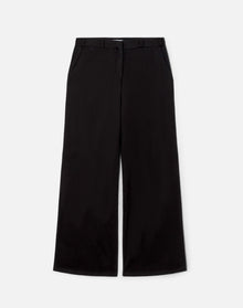 Womens | Mid Rise Wide Leg Trouser | Washed Black