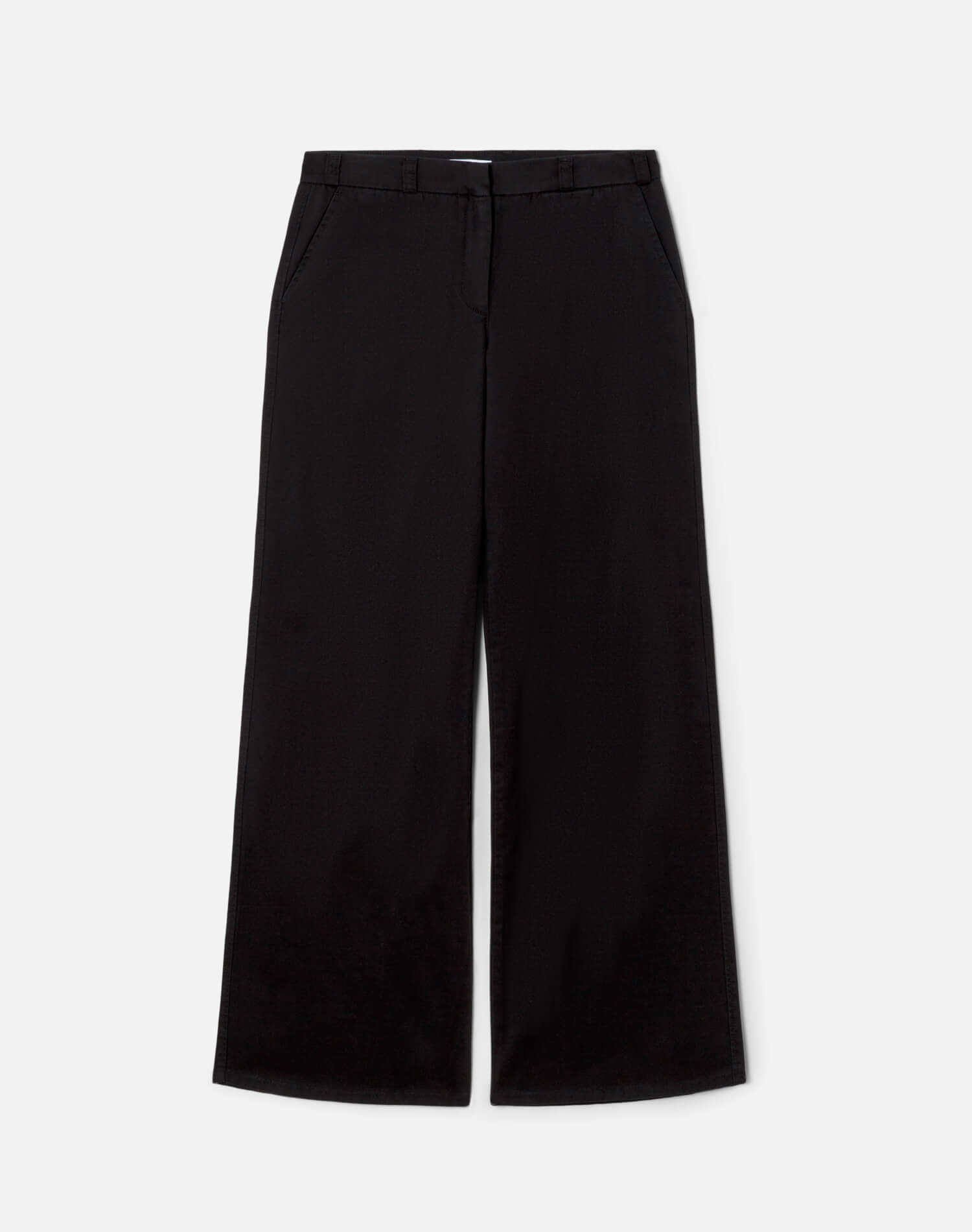 Womens | Mid Rise Wide Leg Trouser | Washed Black