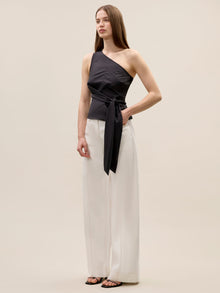 Isla Poplin Top | Black