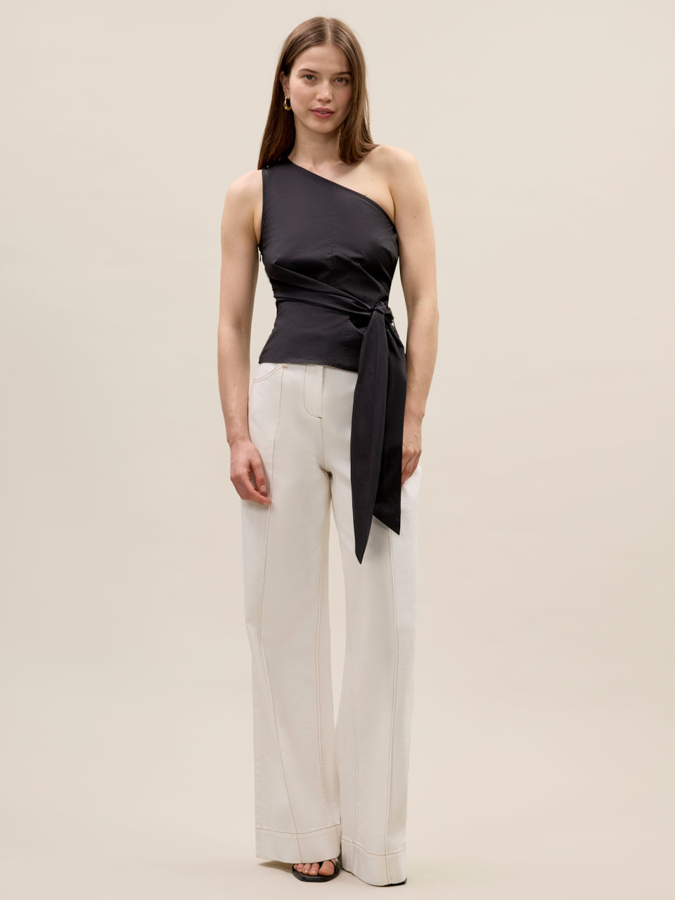 Isla Poplin Top | Black