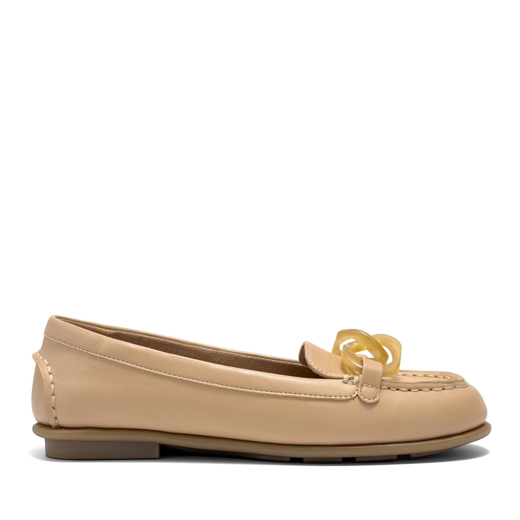 Wysteria Casual Loafer | Beige Bisque Faux Soft Nappa