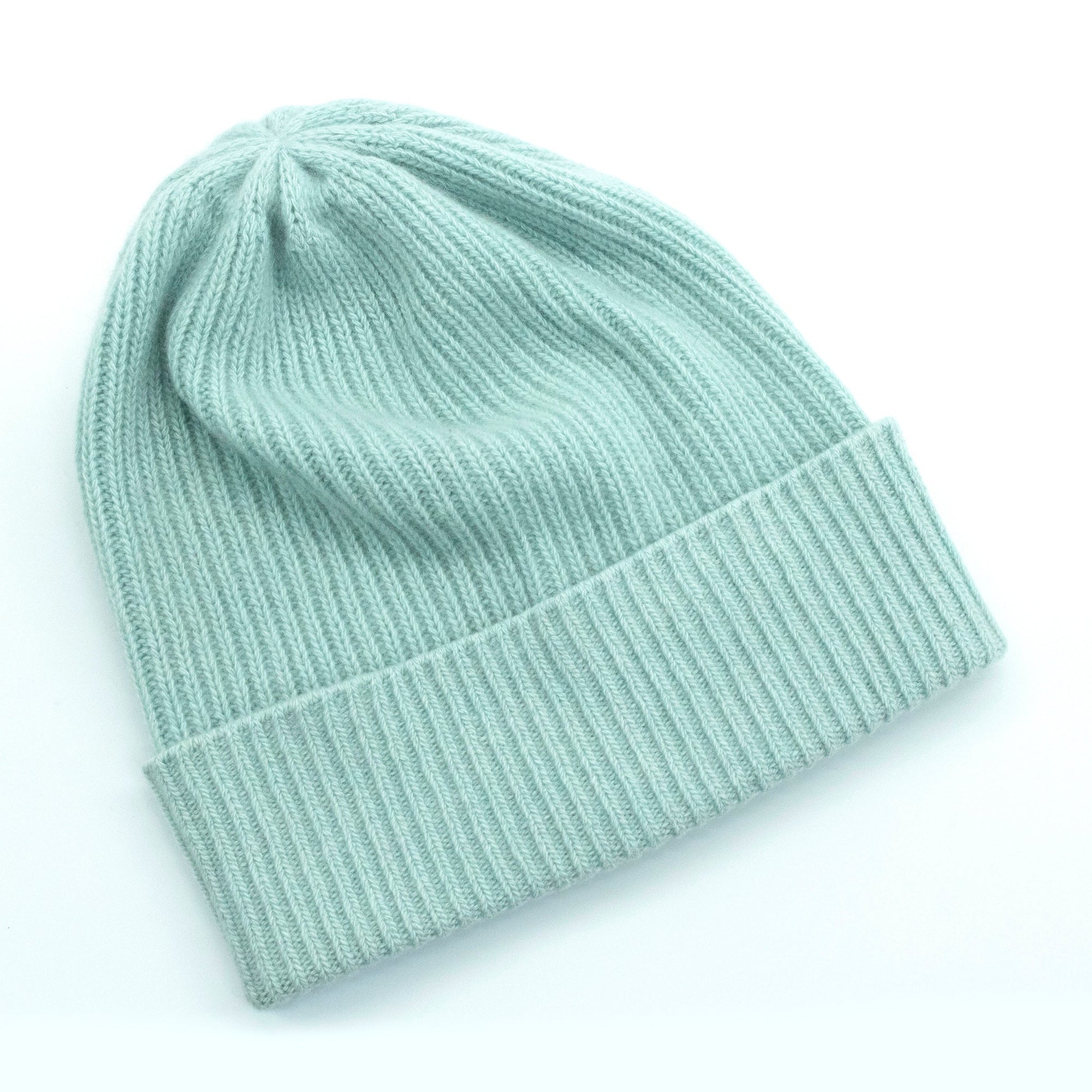 Cashmere Ribbed Beanie | Cloud Blue