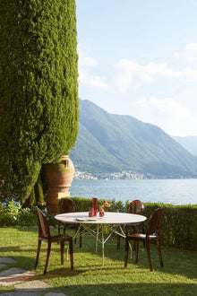 GLOSSY XXL Outdoor Round Dining Table | Single | White