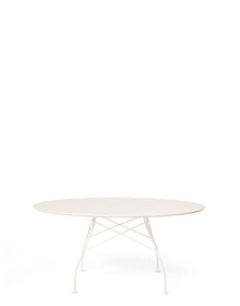 GLOSSY XXL Outdoor Round Dining Table | Single | White