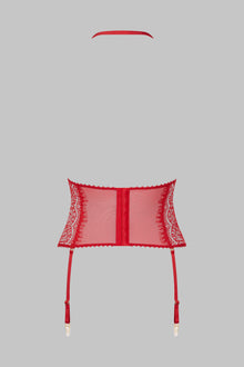 Waist Cinched With Suspenders - Accroche Coeur | Red