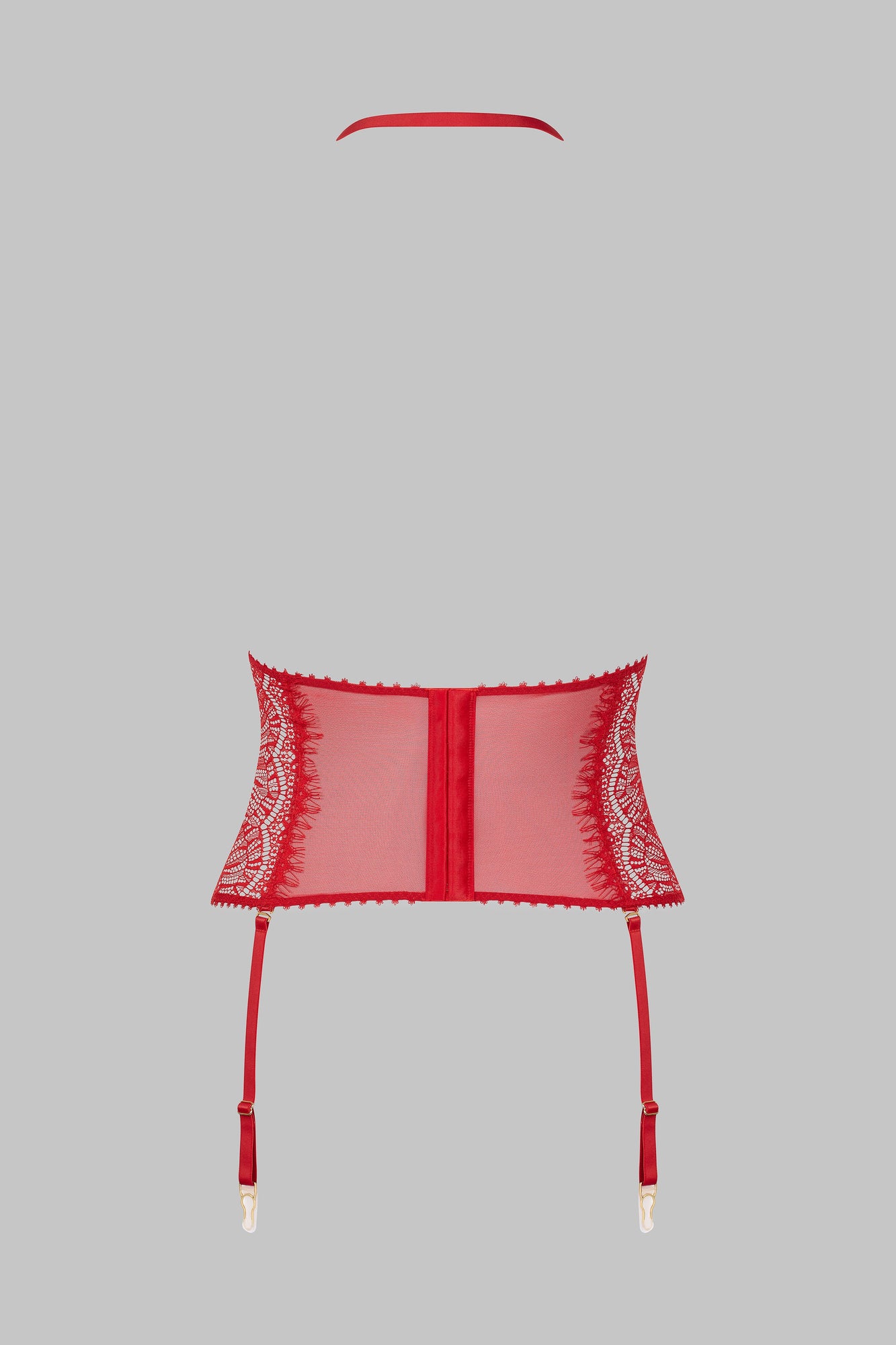 Waist Cinched With Suspenders - Accroche Coeur | Red
