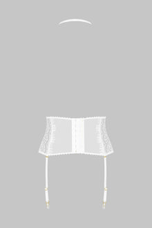 Waist Cinched With Suspenders - Accroche Coeur | White
