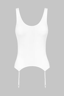 Tank Top With Suspenders - La Femme Amazone | White