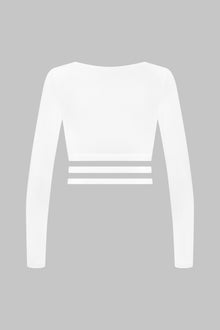 Long Sleeves Wrap Top - La Femme Amazone | White