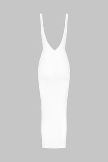 Naked Back Dress - La Femme Amazone | White
