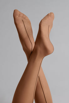 Back Seam Seamless Tights - Signature - 20D - Sun Nude - Les Coquetteries | Nude