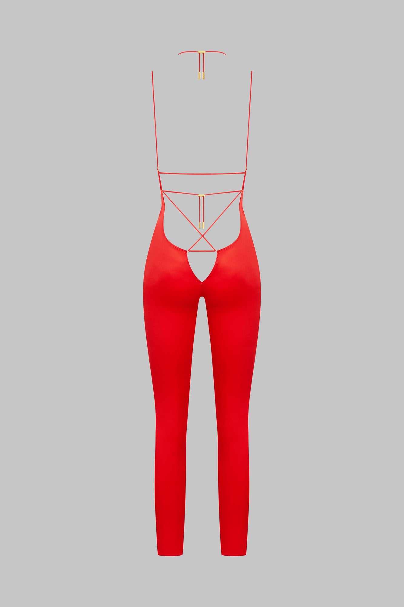 Open Back Strappy Jumpsuit - French Kiss | Red