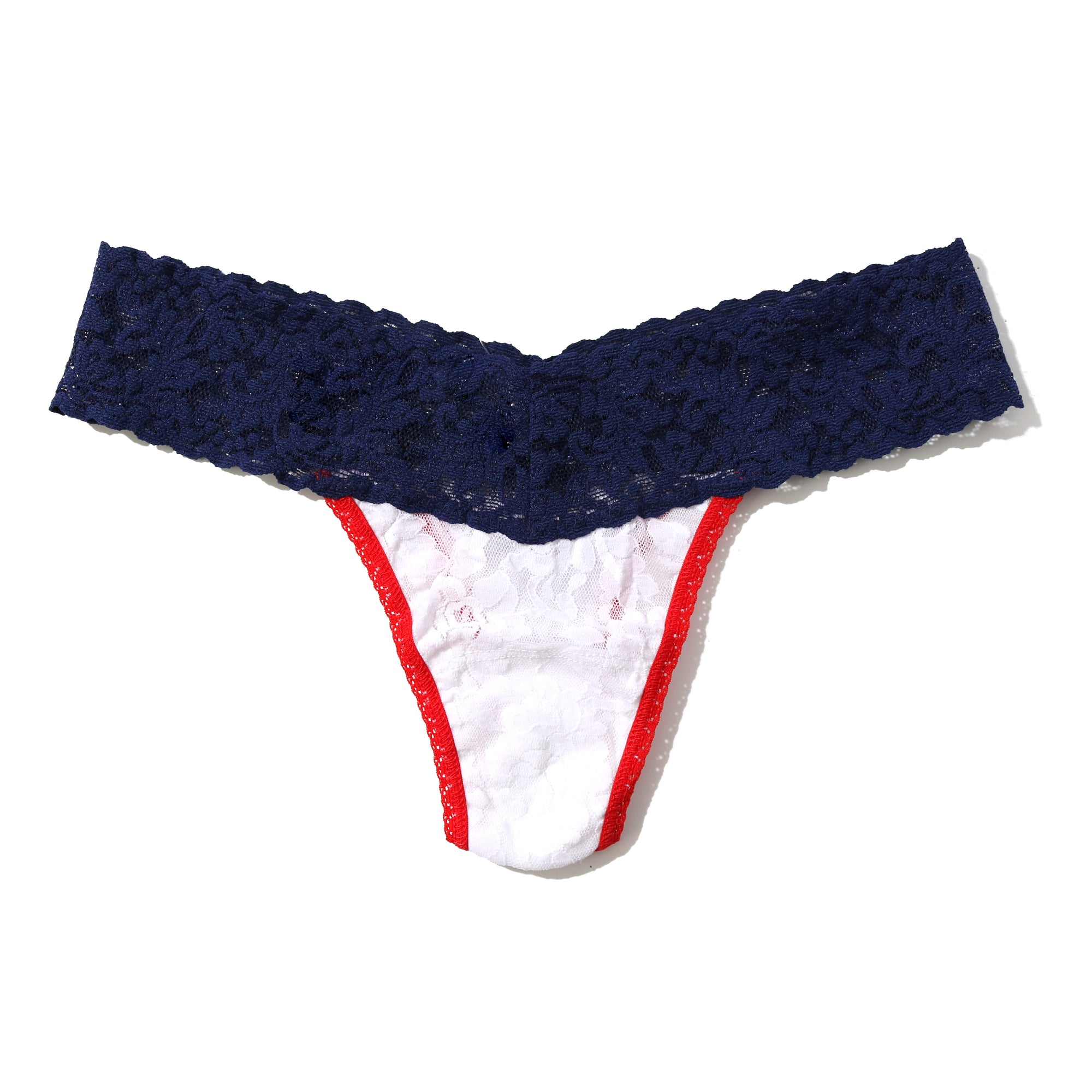 Signature Lace Petite Low Rise Thong | Red Shade, White Shade, Blue Shade