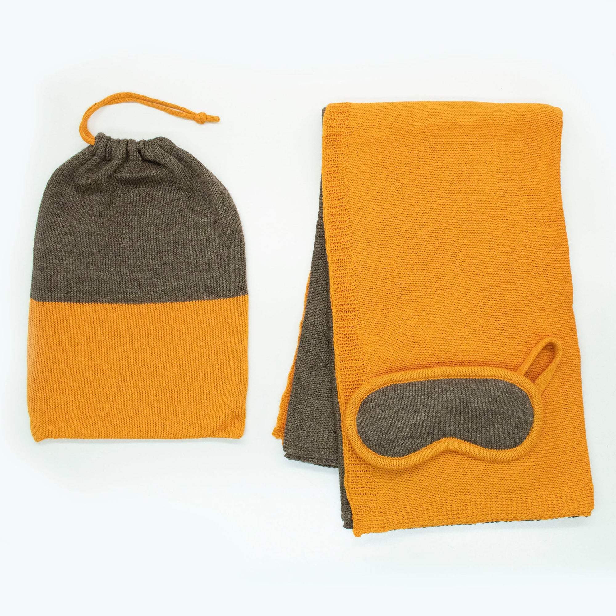 Color Block Travel Set | Brown/Orange