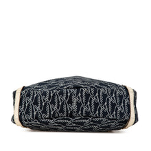 Gucci | Pre-Owned 85th Anniversary Canvas Logo Abbey D Ring Tote | Blue/Dark BlueWhite