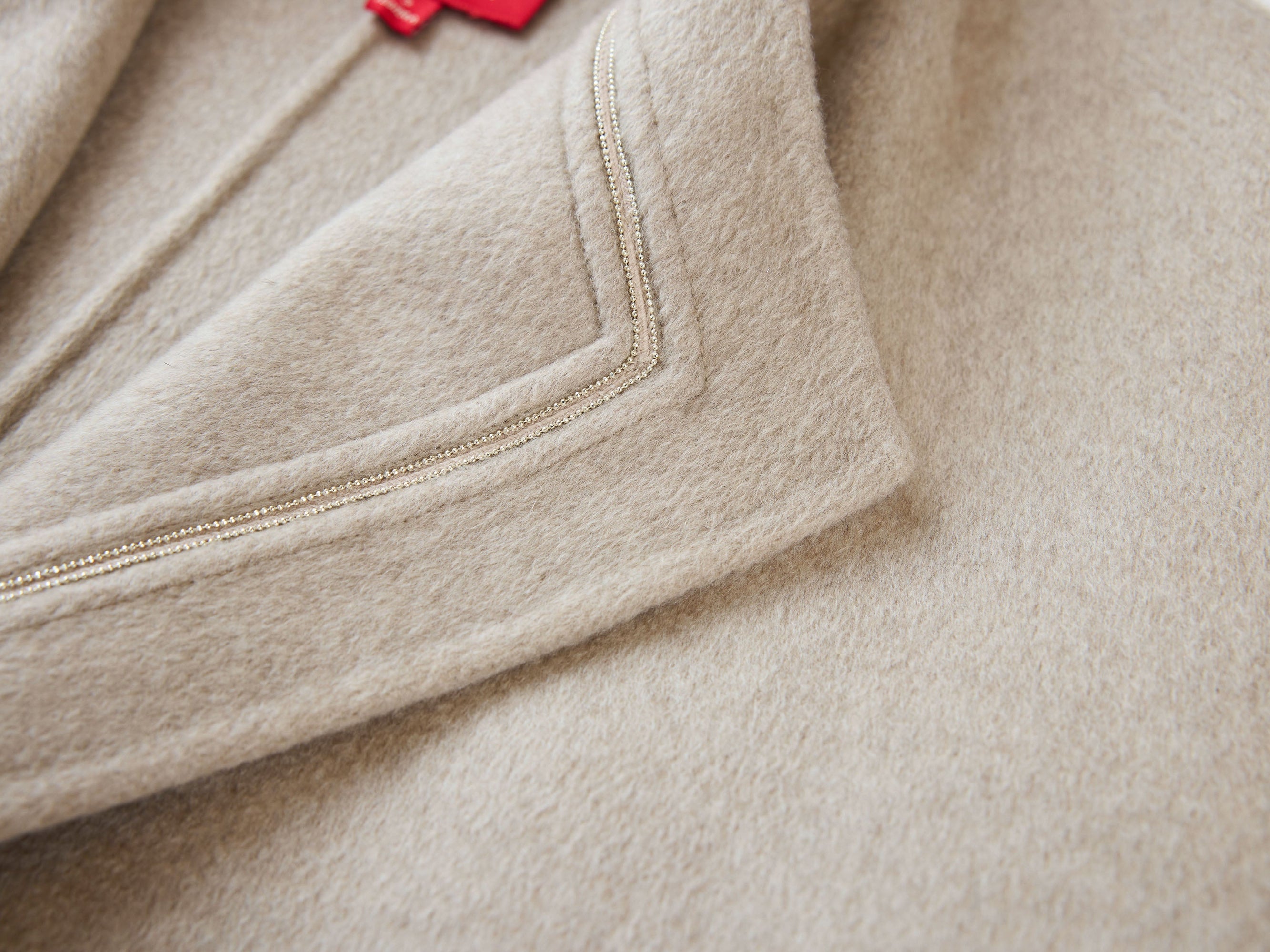 Lapel Collar Cashmere Coat | Camel
