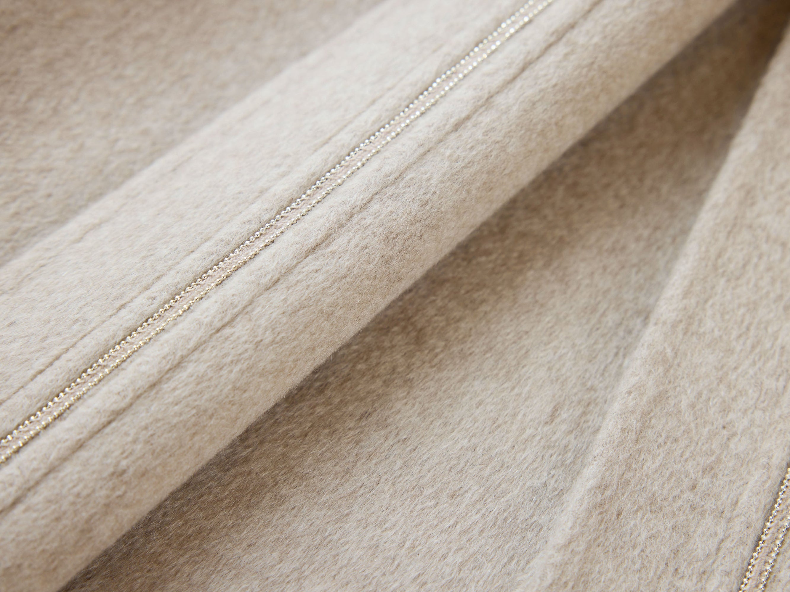 Lapel Collar Cashmere Coat | Camel