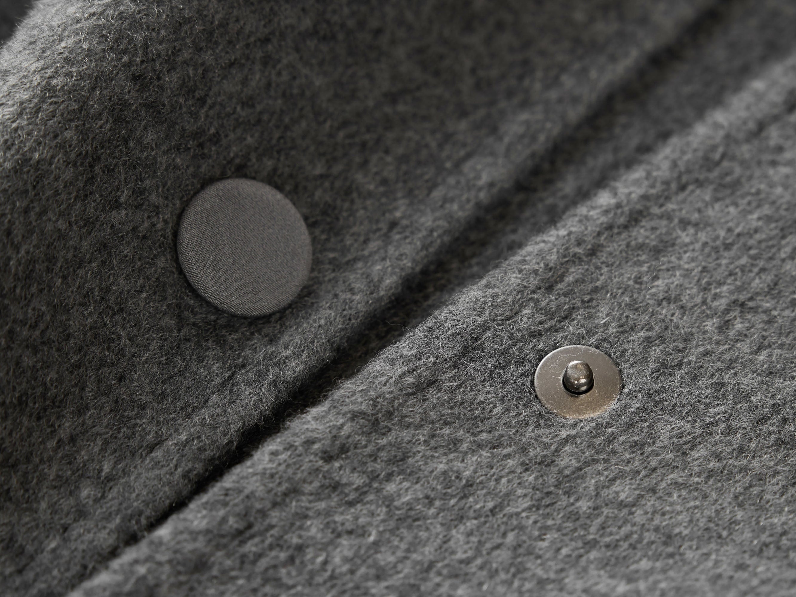 Belted Long Coat with Faux-Fur Collar | Grey