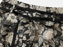 Tie Belt Skirt | Black Floral