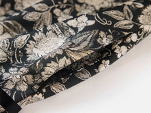 Tie Belt Skirt | Black Floral