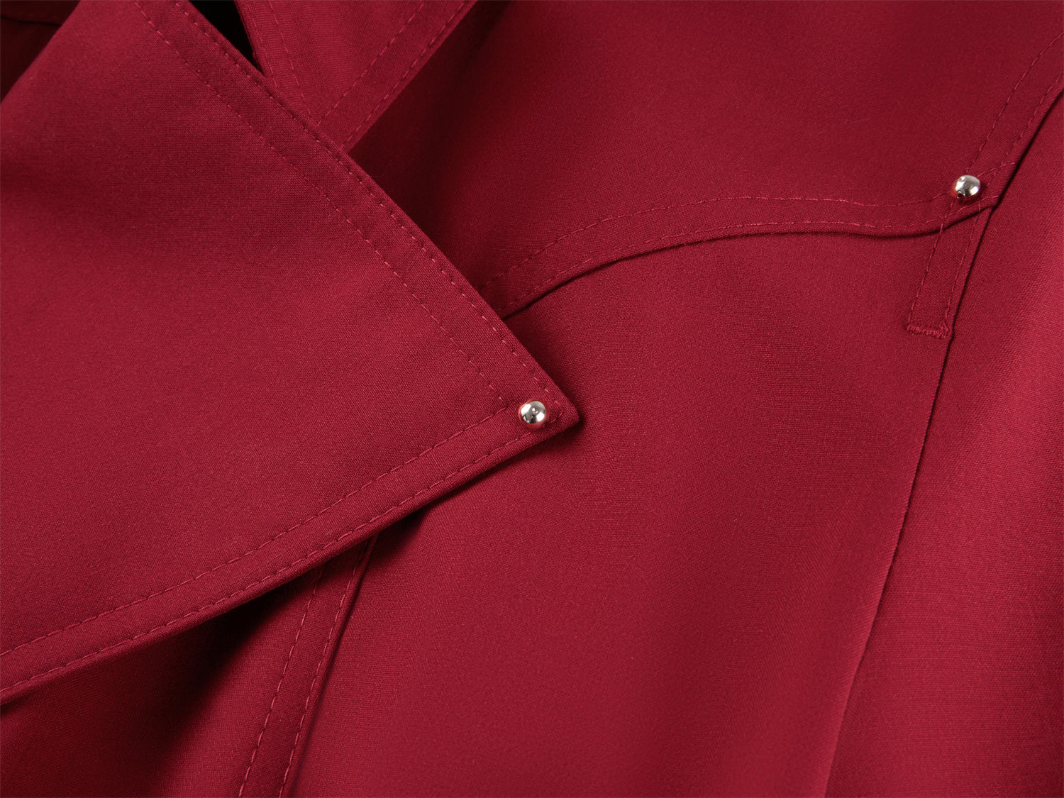 Wool Trench Coat | Red