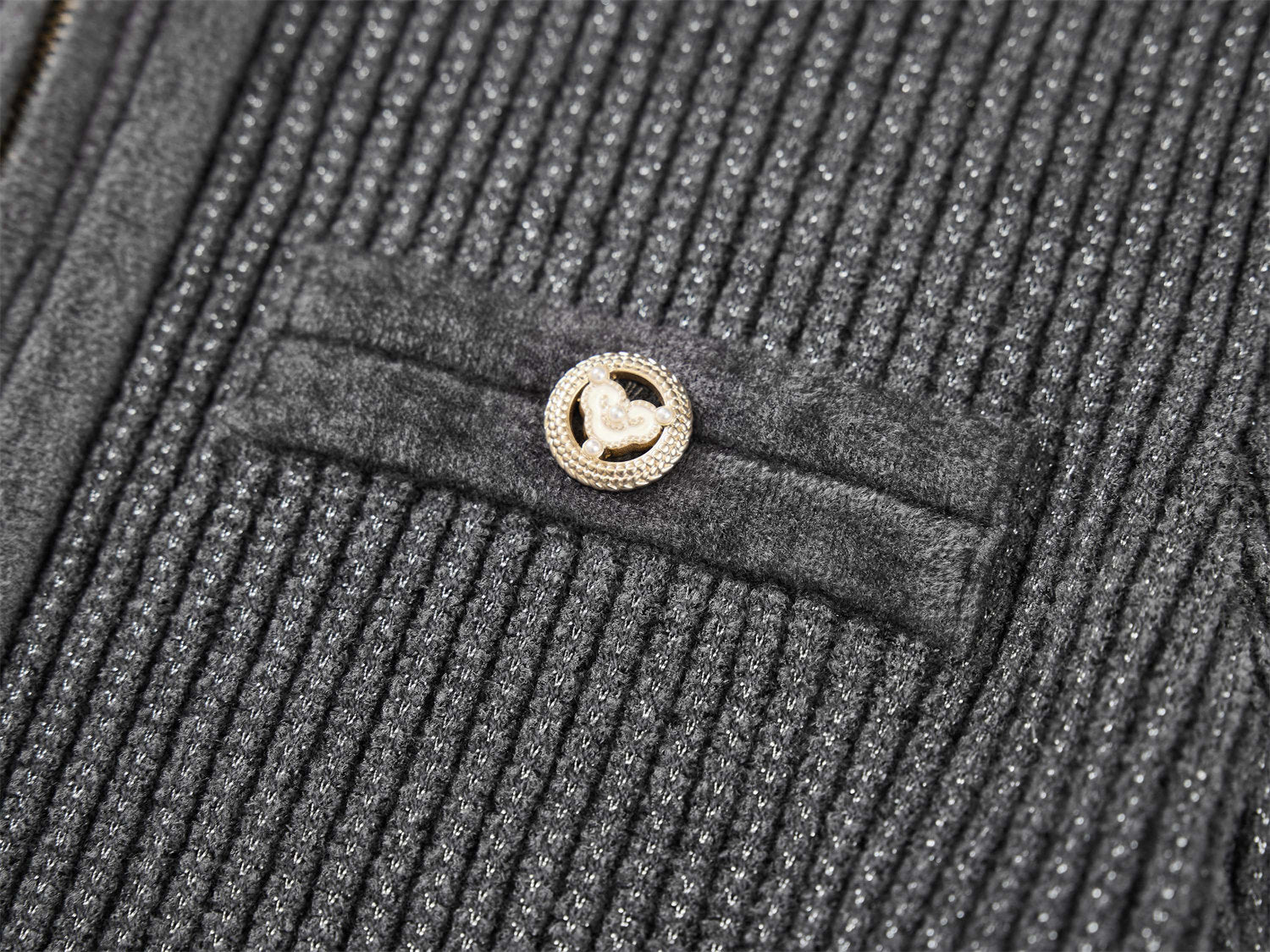 Imported Chenille Knitted Sweater | Grey
