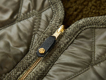 Round Neck Design Jacket | Green