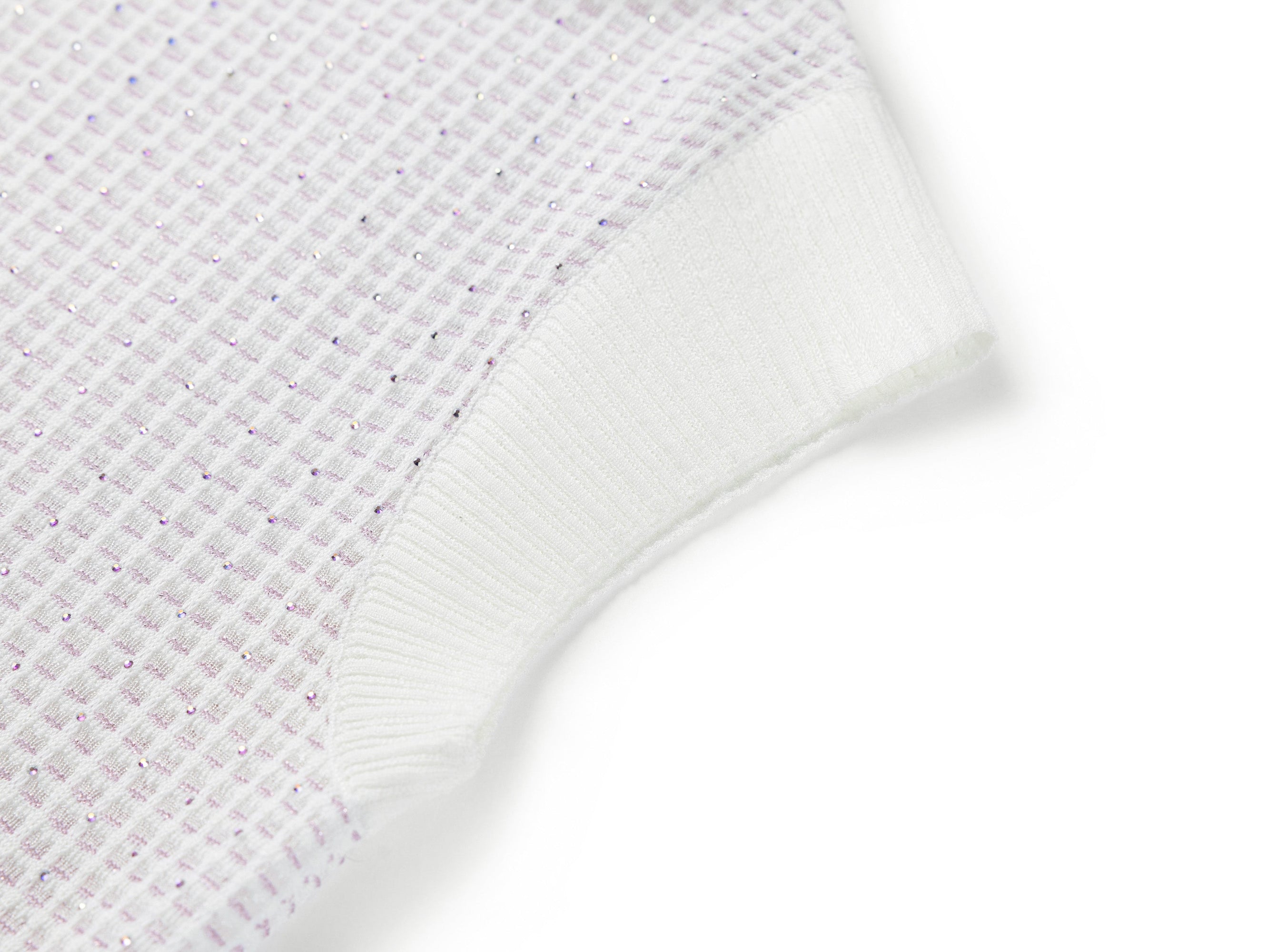 Mulberry Silk Short-Sleeve Knit Top | White