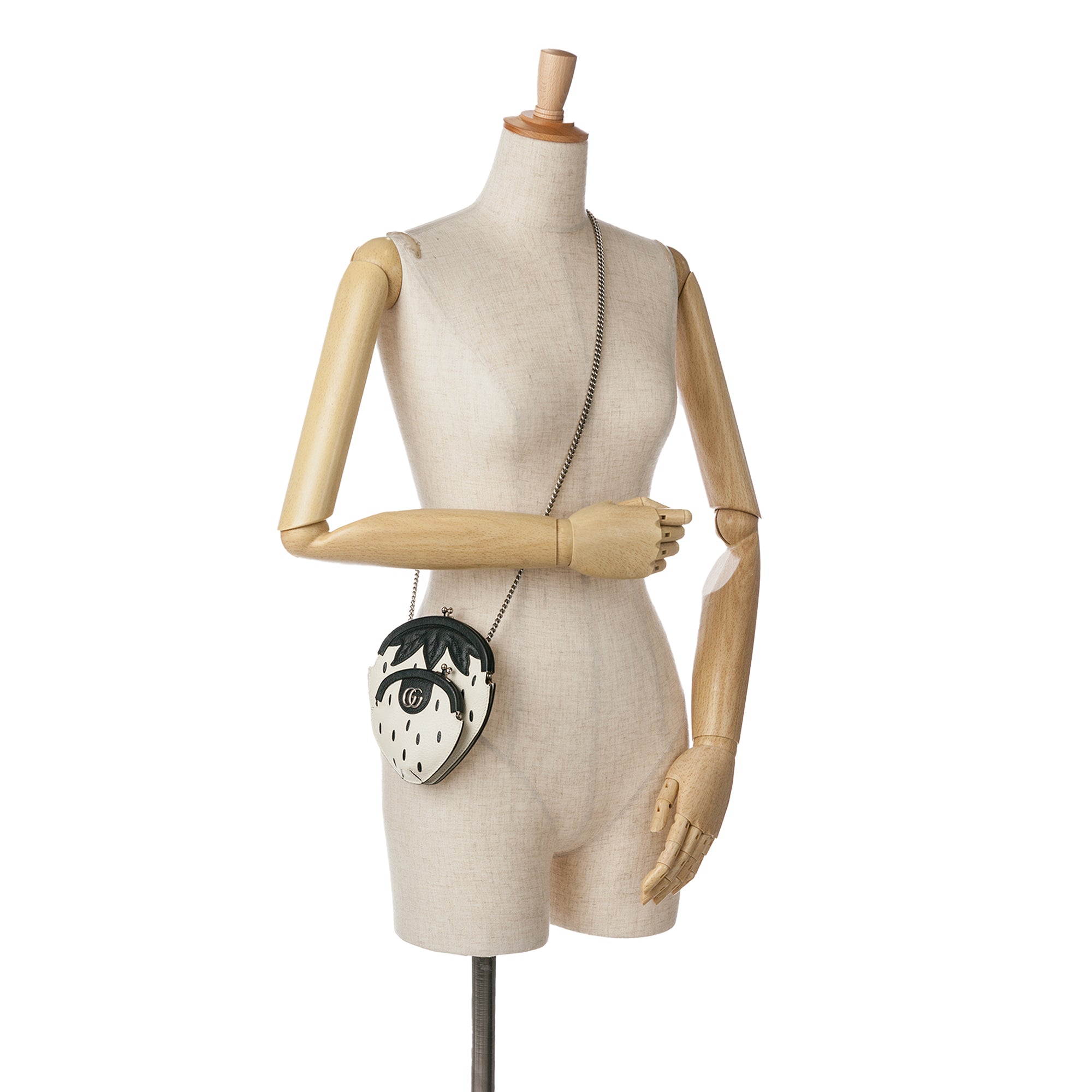 Gucci | Pre-Owned Leather Fruittini Strawberry Crossbody | White