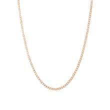 Medium Gold Curb Chain Necklace Vermeil 14K Rose Gold 18in 22in First