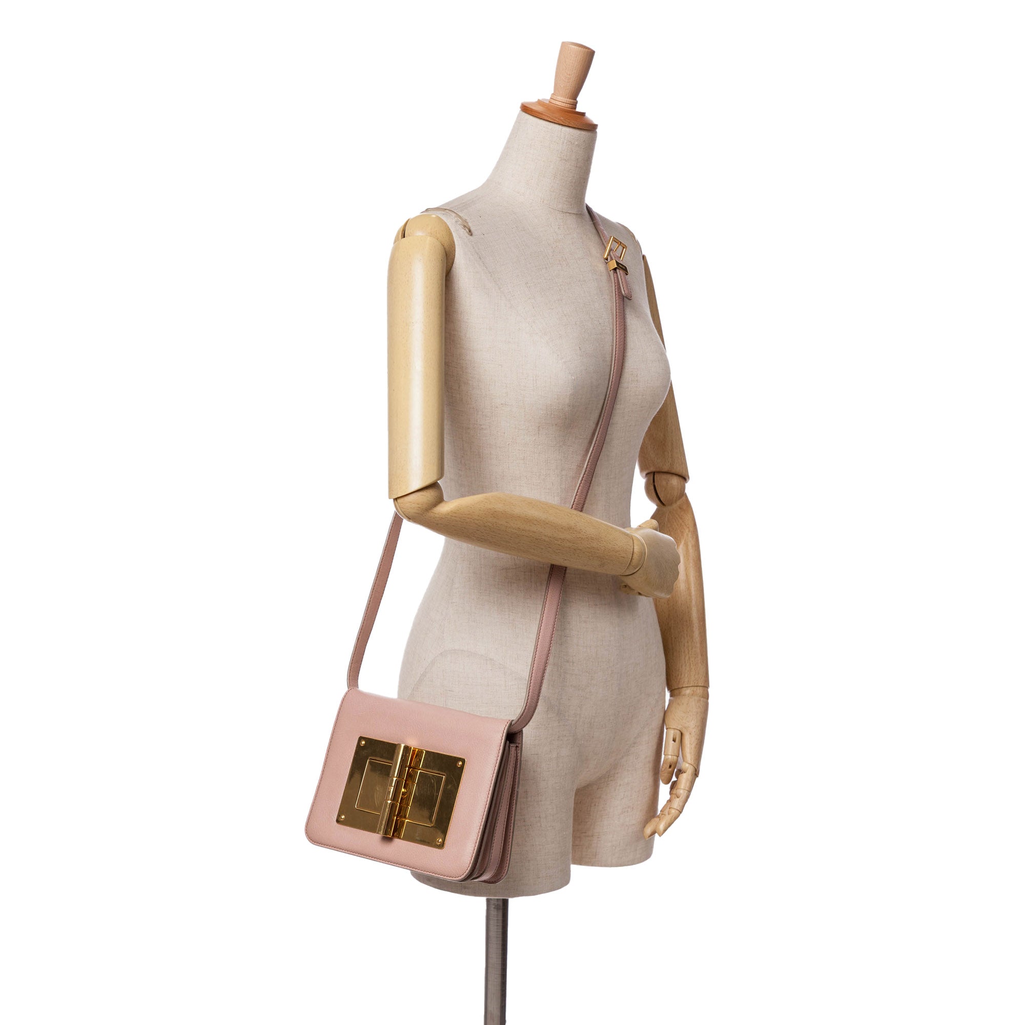 Tom Ford | Pre-Owned Medium Leather Natalia Crossbody | Pink/Light Pink