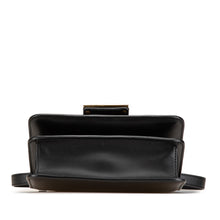 Fendi | Pre-Owned Leather Crystal Fab Crossbody | Black