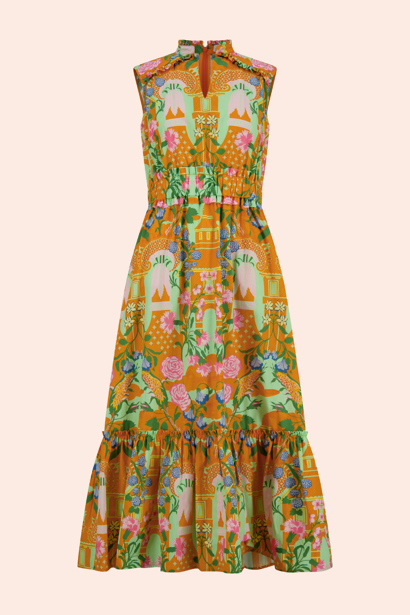 Rose Garden Cotton Smocked Dress | Marigold Multi