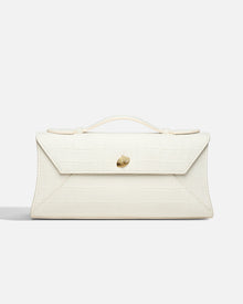 Cassandra Clutch | Ivory-Croc