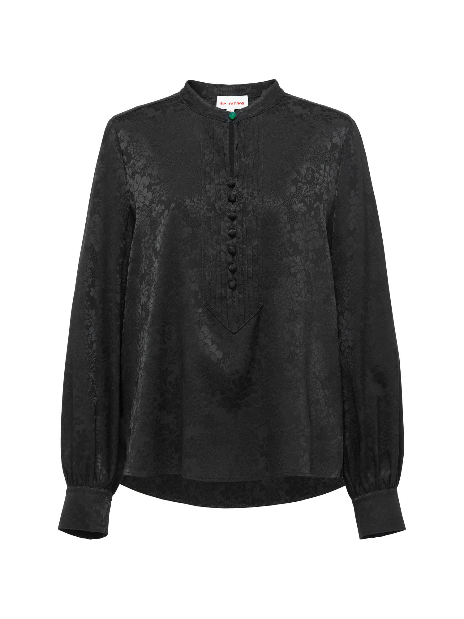 Silk Jacquard Shirt | Black