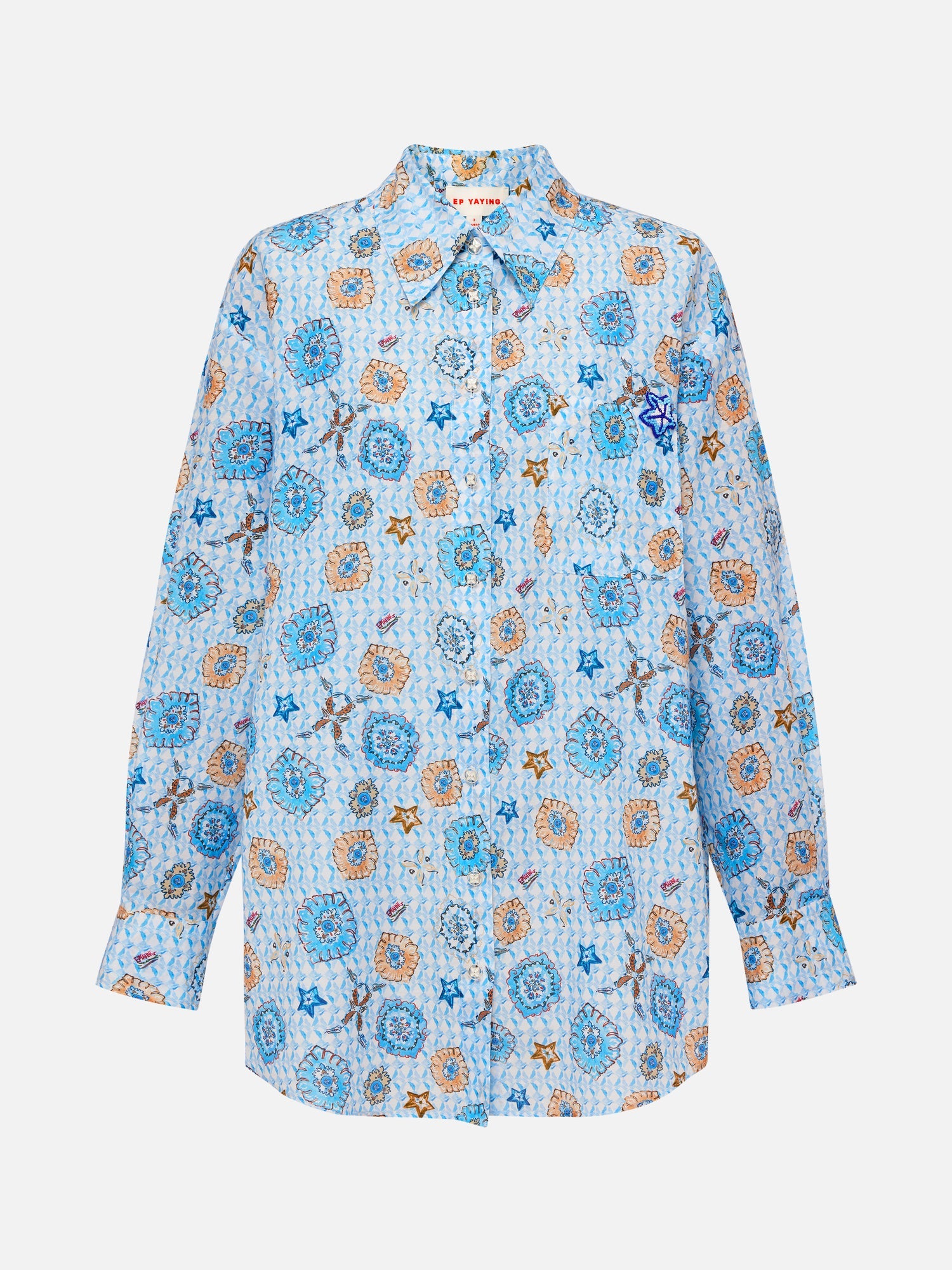 Mulberry Silk Shirt | Blue