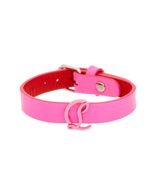 Christian Louboutin | Womens | Logo Leather Bracelet | Pink