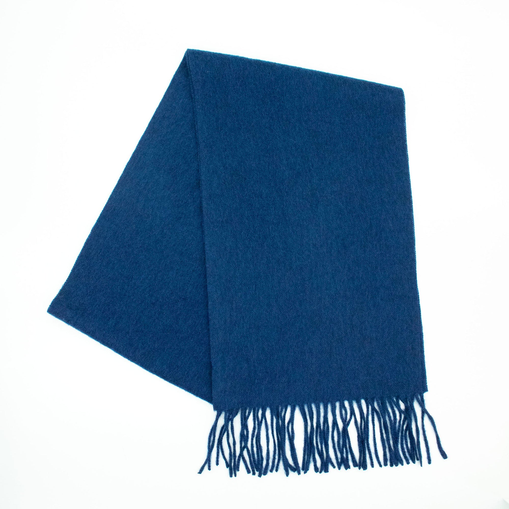 Cashmere Scarf With Fringes | Sapphire