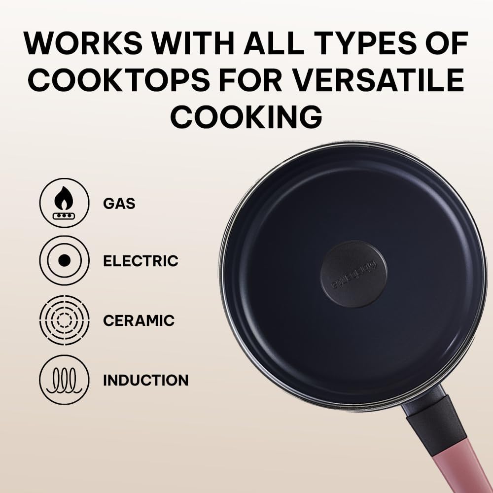 TASTY+ 9.5" Skillet with Non-stick Ceramic Coating Black | Black