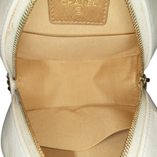 Chanel | Pre-Owned Quilted Lambskin Pearl Crush Round Clutch with Chain | White