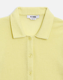 Womens | The Loose Polo Cardigan | Limeade