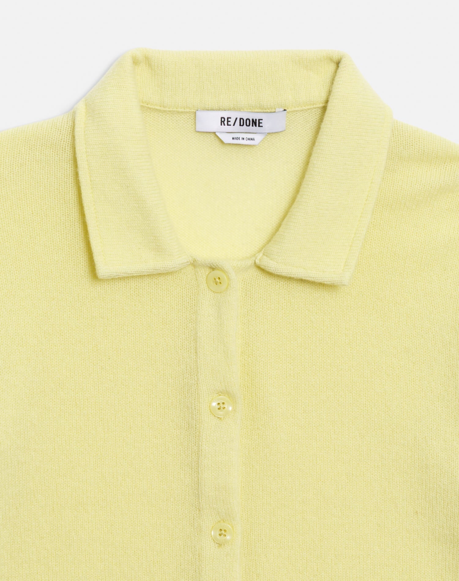 Womens | The Loose Polo Cardigan | Limeade