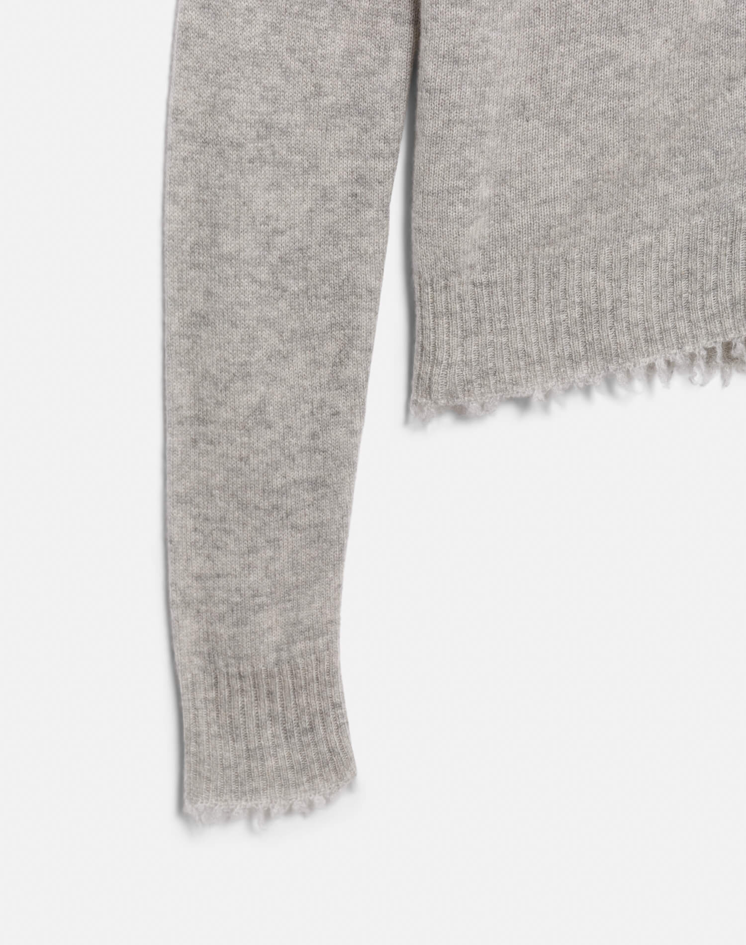 Womens | The Loose Polo Cardigan | Light Heather Grey