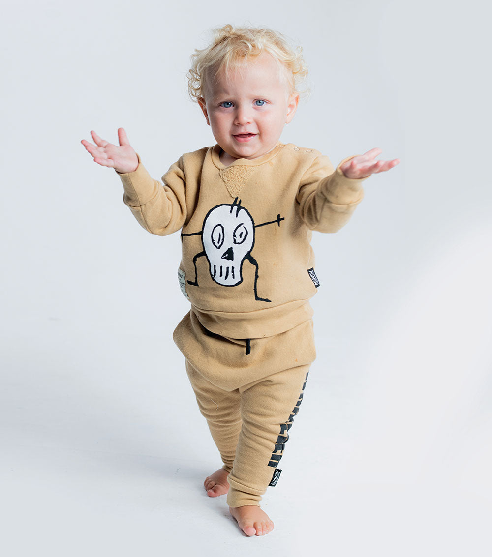 Newborn | Goofy Skull Baby Set | Mocha