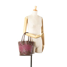 Bottega Veneta | Pre-Owned Bicolor Nappa Intrecciato Bucket Bag | Brown/Pink
