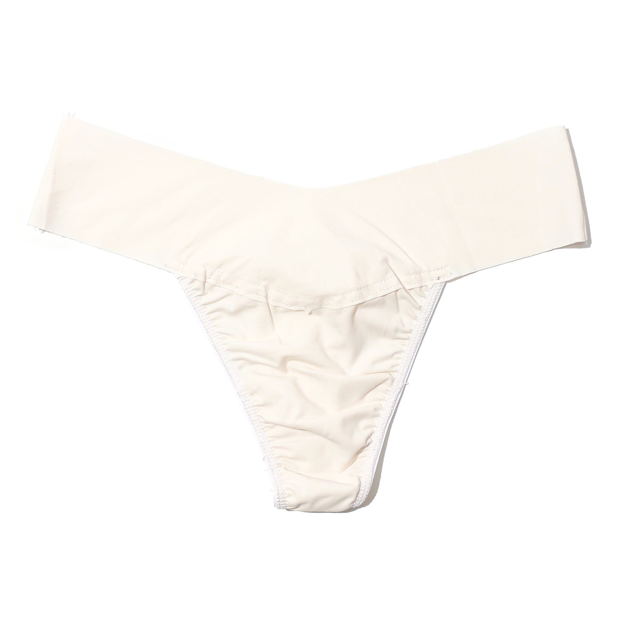 Breathesoft Natural Rise Thong | Linen (White)